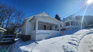 Single family house in the winter